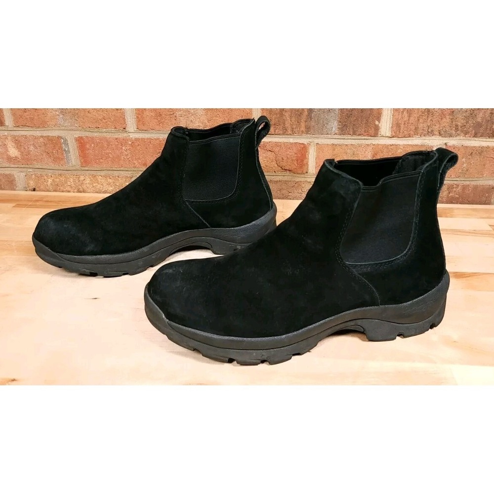 Duluth Trading Co Wild Boar Slip On Black Suede Leather Boots Mens 11 D